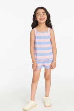 Fashion Chaser Brand Mae Bubblegum Stripe Girls Tank Top