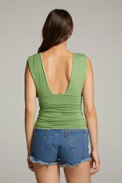 Outlet Chaser Brand Magic Whitecap Grey And Piquant Green Reversible Tank Top