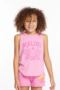 Clearance Chaser Brand Malibu Girls Vintage Jersey Shirttail Muscle
