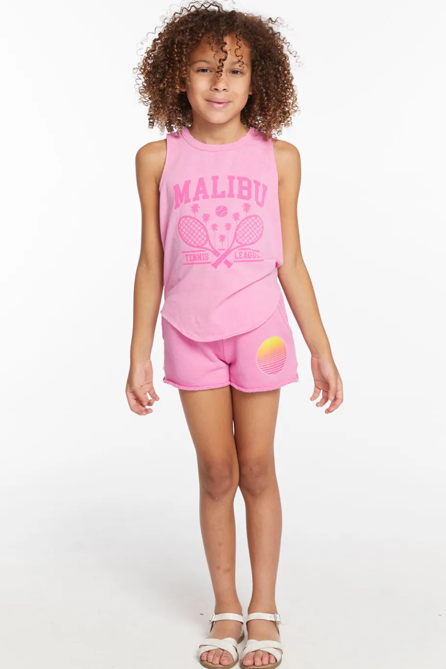 Clearance Chaser Brand Malibu Girls Vintage Jersey Shirttail Muscle