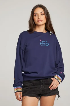 Outlet Chaser Brand Mama Embroidery Pullover