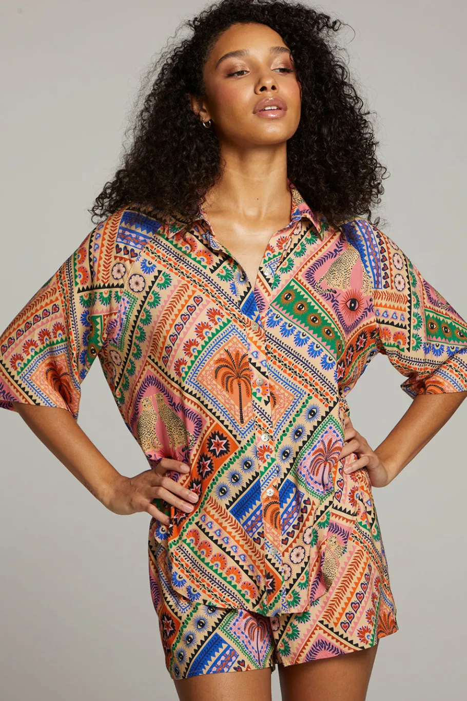 Fashion Chaser Brand Marlin Paradise Mystic Button Up