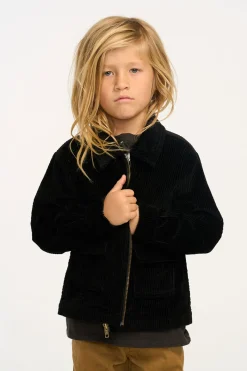 Cheap Chaser Brand Martin Raven Black Zip Up Corduroy Jacket