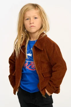 Cheap Chaser Brand Martin Walnut Brown Zip Up Corduroy Jacket