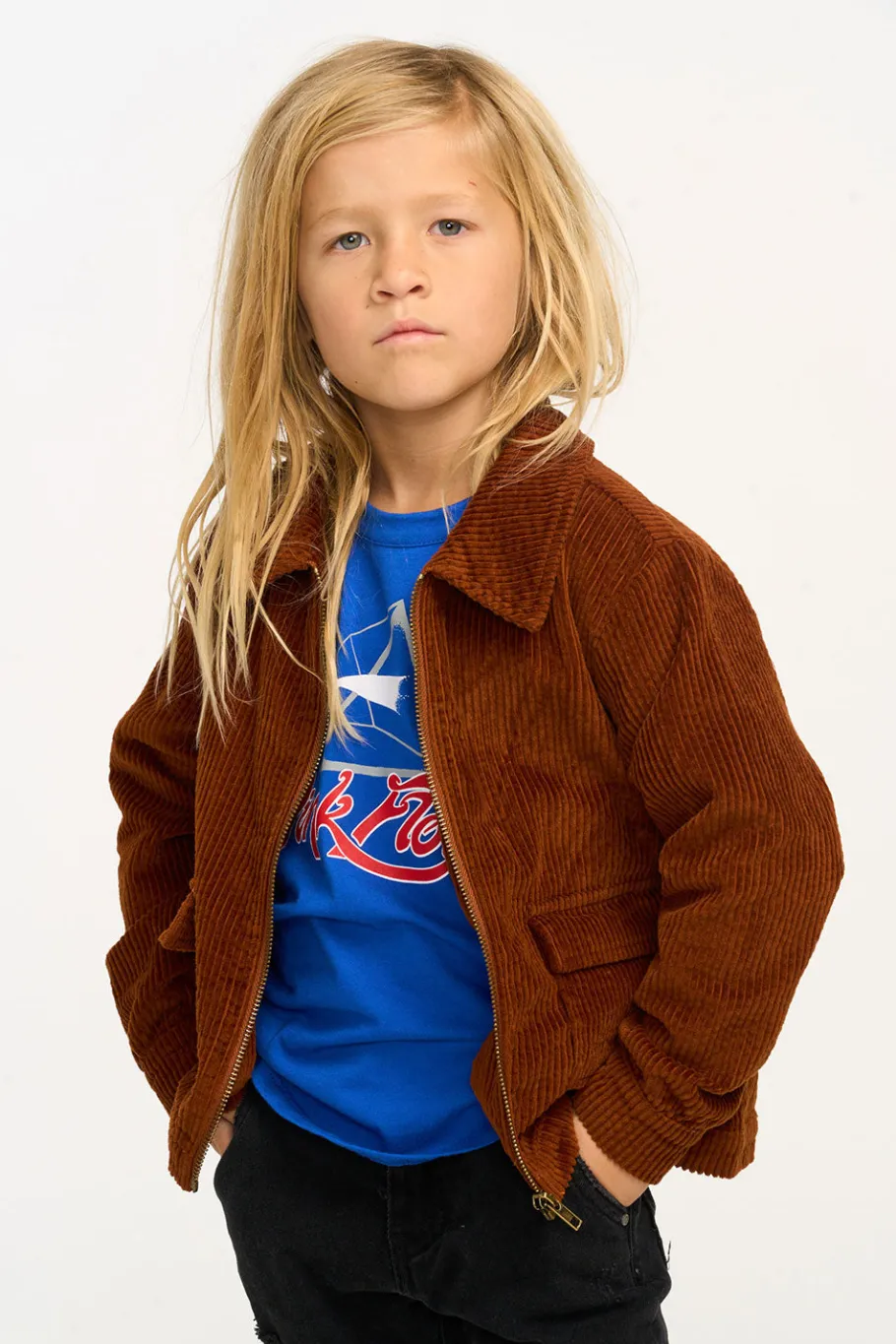 Cheap Chaser Brand Martin Walnut Brown Zip Up Corduroy Jacket