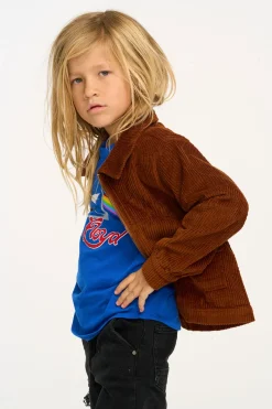 Cheap Chaser Brand Martin Walnut Brown Zip Up Corduroy Jacket