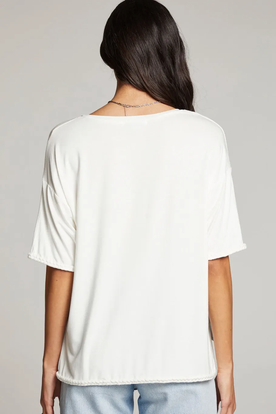 Cheap Chaser Brand Mason White V Neck