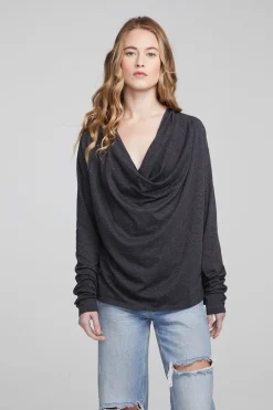 Outlet Chaser Brand Mela Shadow Black Long Sleeve