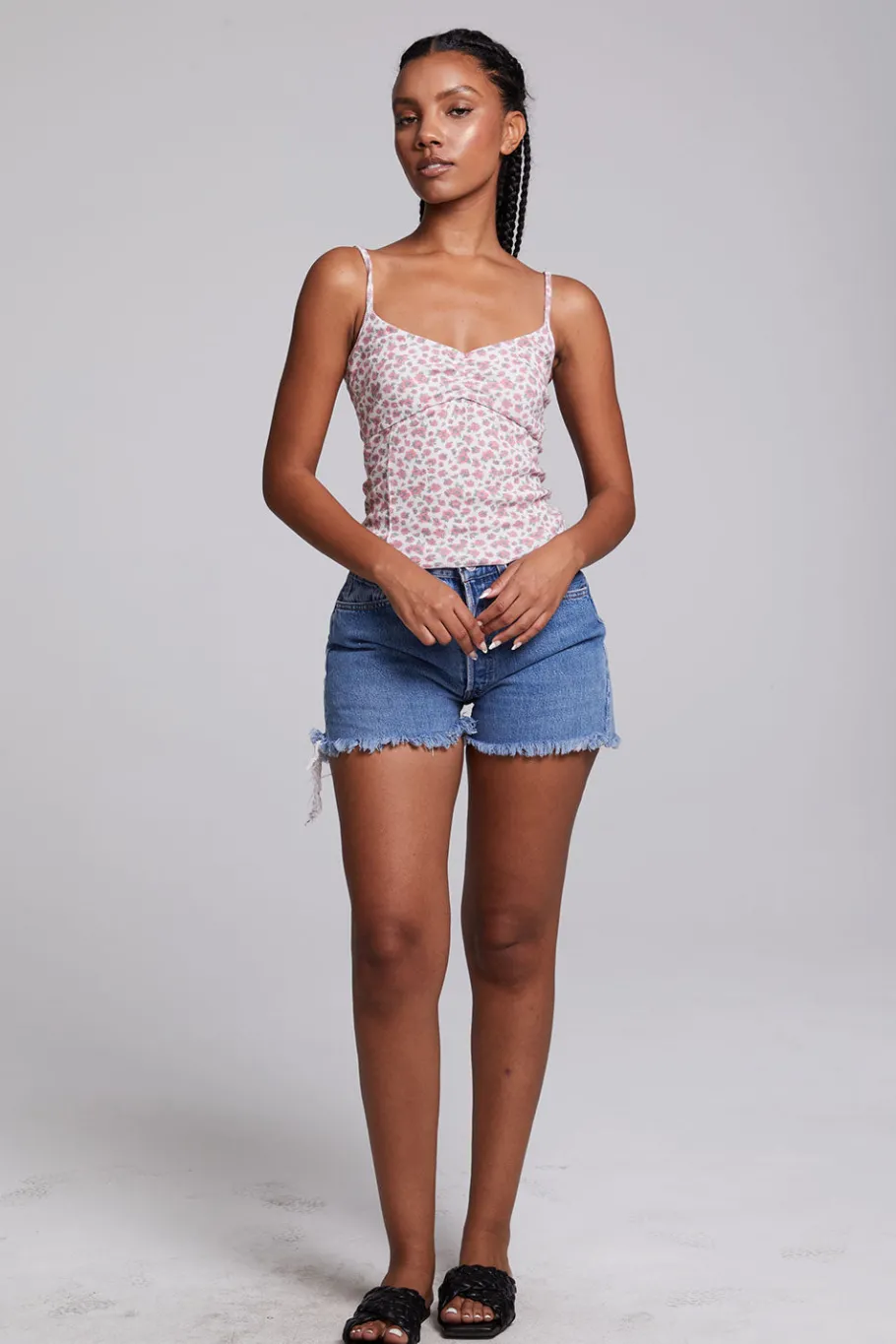 Outlet Chaser Brand Mercato Ditsy Rose Floral Tank Top