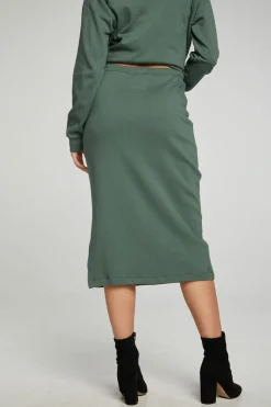 Discount Chaser Brand Midi Drawstring Skirt With Side Slit