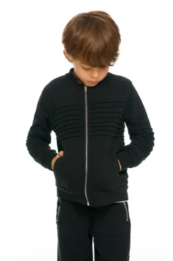 New Chaser Brand Mock Neck Moto Zip Jacket
