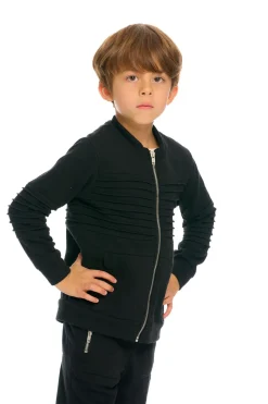 New Chaser Brand Mock Neck Moto Zip Jacket