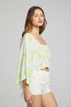 Clearance Chaser Brand Monarch Crop Top - Daisy Floral Print