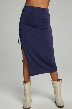 Store Chaser Brand Mullen Midi Skirt - Dark Denim