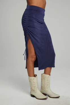 Store Chaser Brand Mullen Midi Skirt - Dark Denim