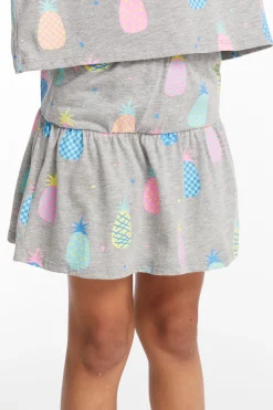 Clearance Chaser Brand Multi Pineapple Girls Peplum Skort