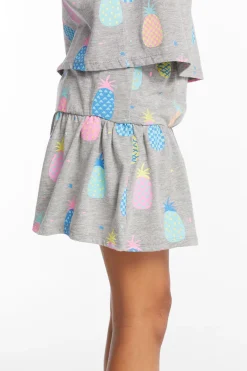 Clearance Chaser Brand Multi Pineapple Girls Peplum Skort
