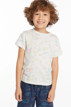 Discount Chaser Brand Neon Dinos Boys Tee