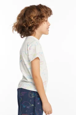 Discount Chaser Brand Neon Dinos Boys Tee