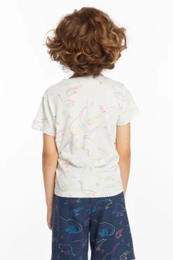 Discount Chaser Brand Neon Dinos Boys Tee