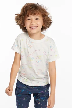 Discount Chaser Brand Neon Dinos Boys Tee