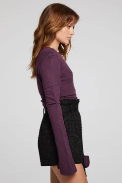 Best Sale Chaser Brand Nyla Plum Perfect Blouse