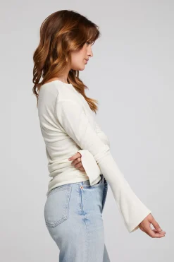 Cheap Chaser Brand Nyla Starry White Blouse