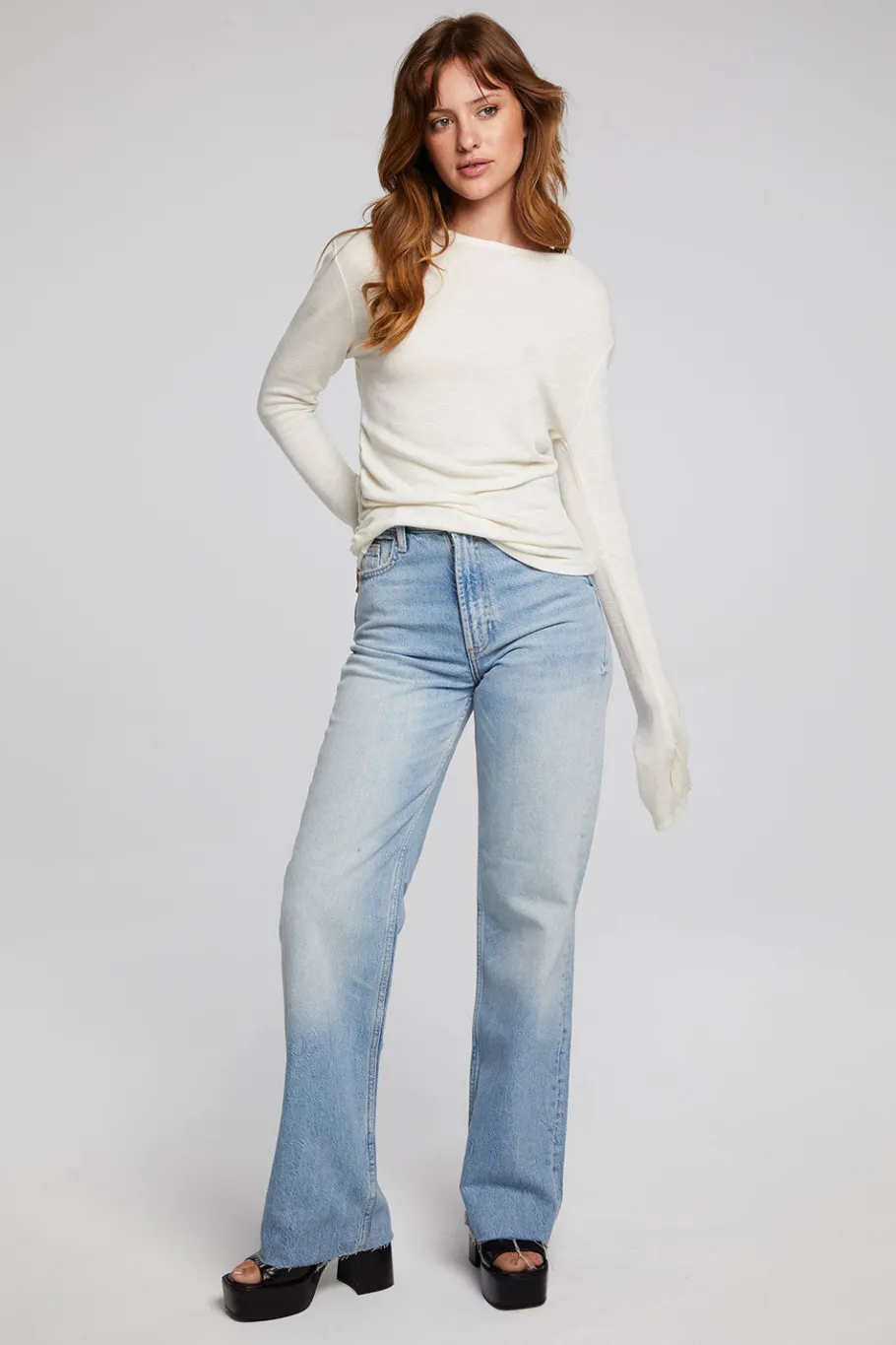 Cheap Chaser Brand Nyla Starry White Blouse