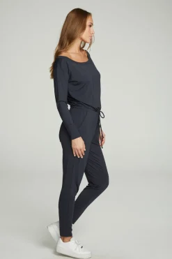 Fashion Chaser Brand Off The Shoulder Long Sleeve Jumpsuit