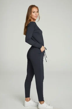 Fashion Chaser Brand Off The Shoulder Long Sleeve Jumpsuit