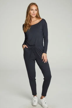 Fashion Chaser Brand Off The Shoulder Long Sleeve Jumpsuit