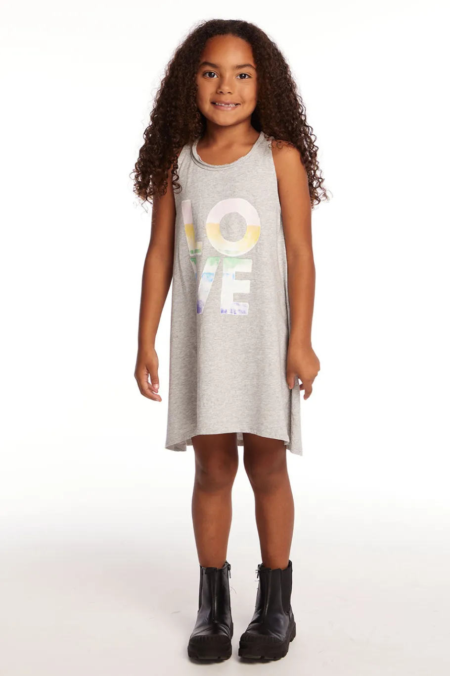 Outlet Chaser Brand Ombre Love Girls Cotton Jersey Tank Dress