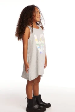 Outlet Chaser Brand Ombre Love Girls Cotton Jersey Tank Dress