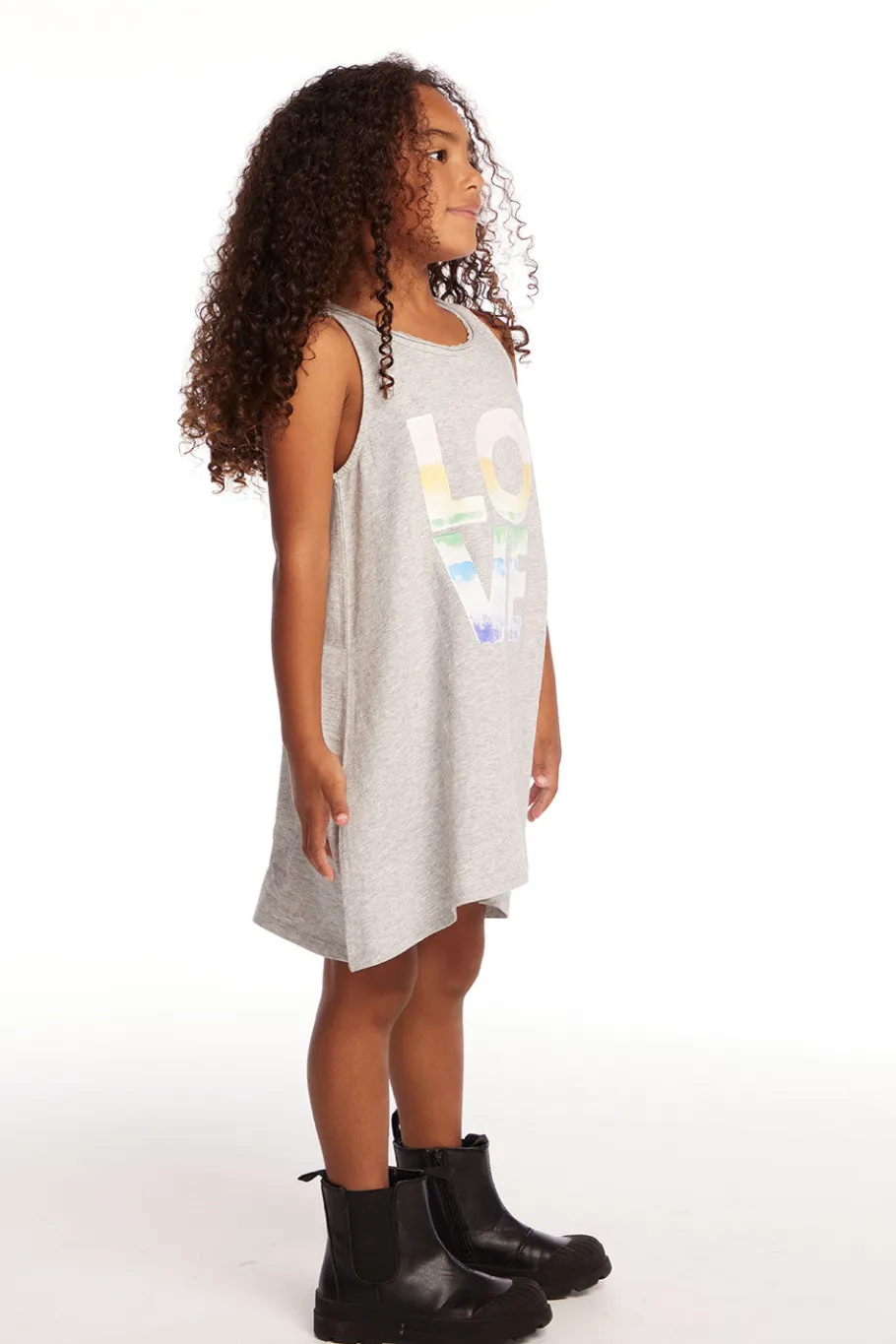 Outlet Chaser Brand Ombre Love Girls Cotton Jersey Tank Dress