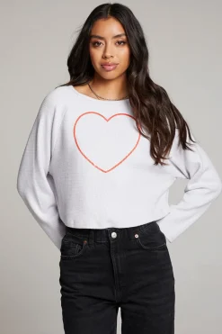 Hot Chaser Brand Outline Heart Long Sleeve