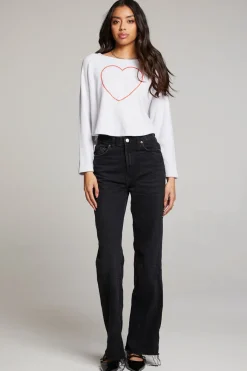Hot Chaser Brand Outline Heart Long Sleeve