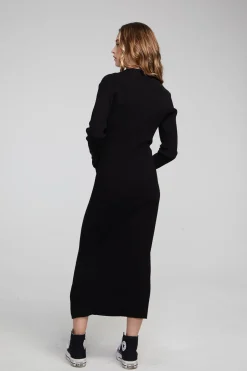 Sale Chaser Brand Palm Shadow Black Midi Dress