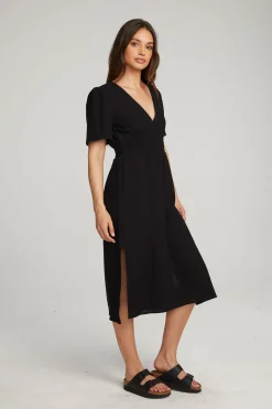 Best Chaser Brand Palmer Licorice Midi Dress