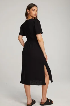 Best Chaser Brand Palmer Licorice Midi Dress
