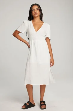 Fashion Chaser Brand Palmer White Midi Dress