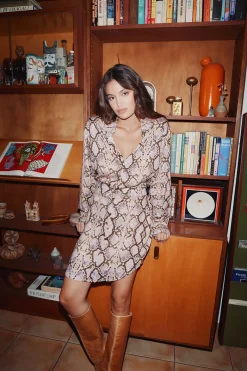 Cheap Chaser Brand Paxton Python Print Mini Dress