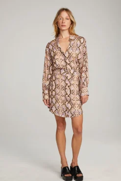 Cheap Chaser Brand Paxton Python Print Mini Dress