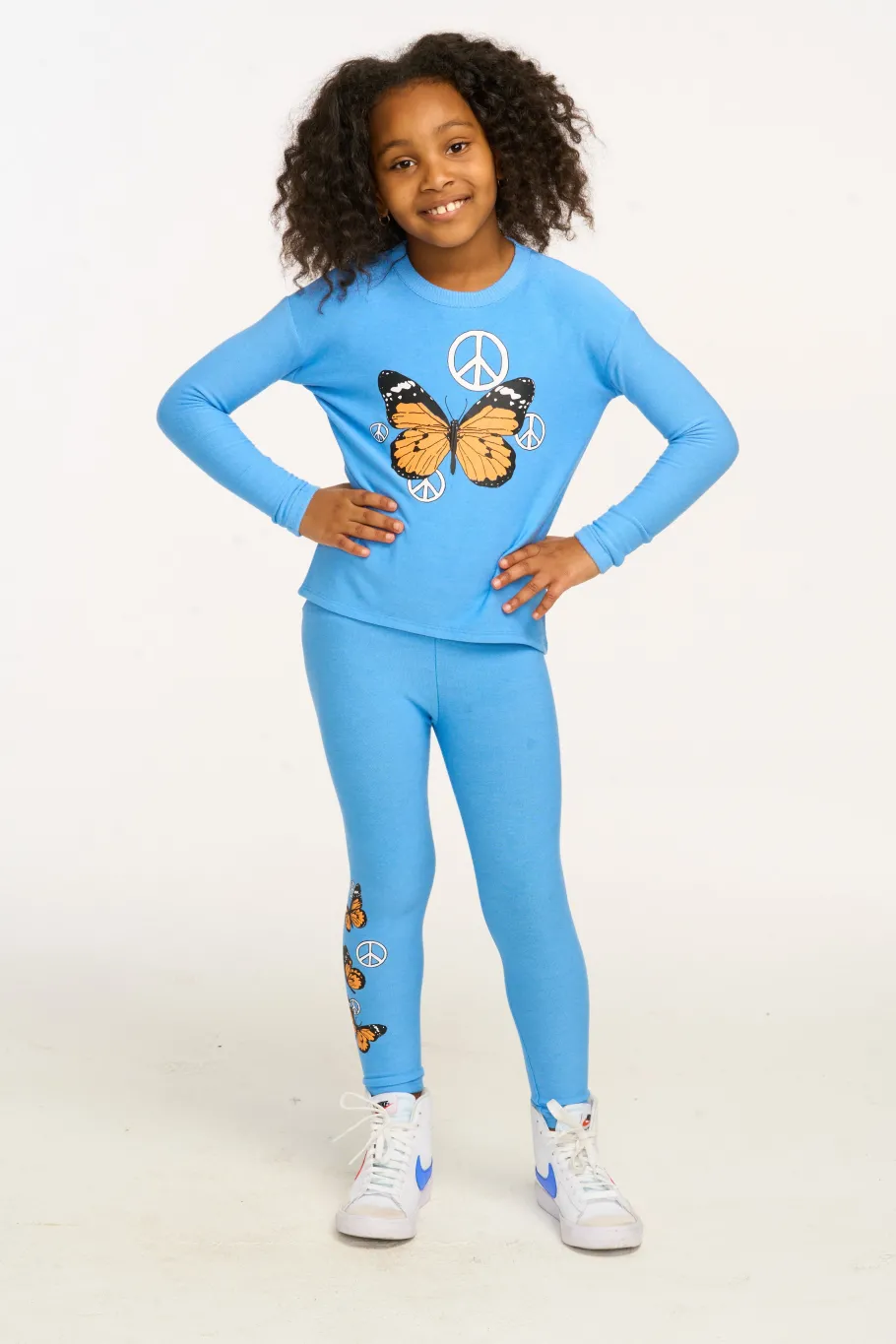 Outlet Chaser Brand Peace Butterfly Long Sleeve Cozy Knit Pullover