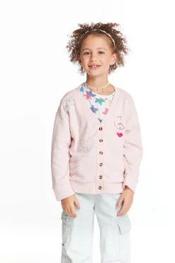 Discount Chaser Brand Peace Love Smile Girls Cardigan