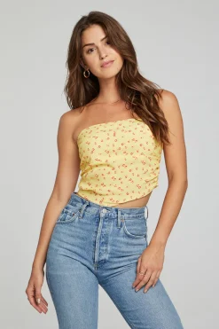 New Chaser Brand Pier Crop Top - Anise Flower