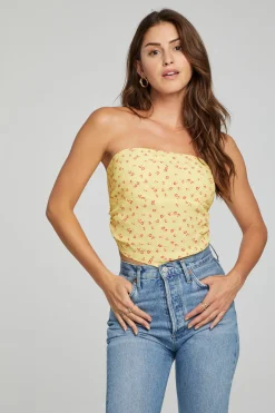 New Chaser Brand Pier Crop Top - Anise Flower