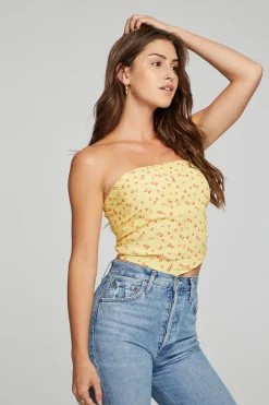 New Chaser Brand Pier Crop Top - Anise Flower