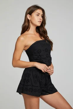 Cheap Chaser Brand Pier Crop Top - Black Onyx