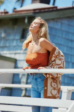 Discount Chaser Brand Pier Crop Top - Tigerlily