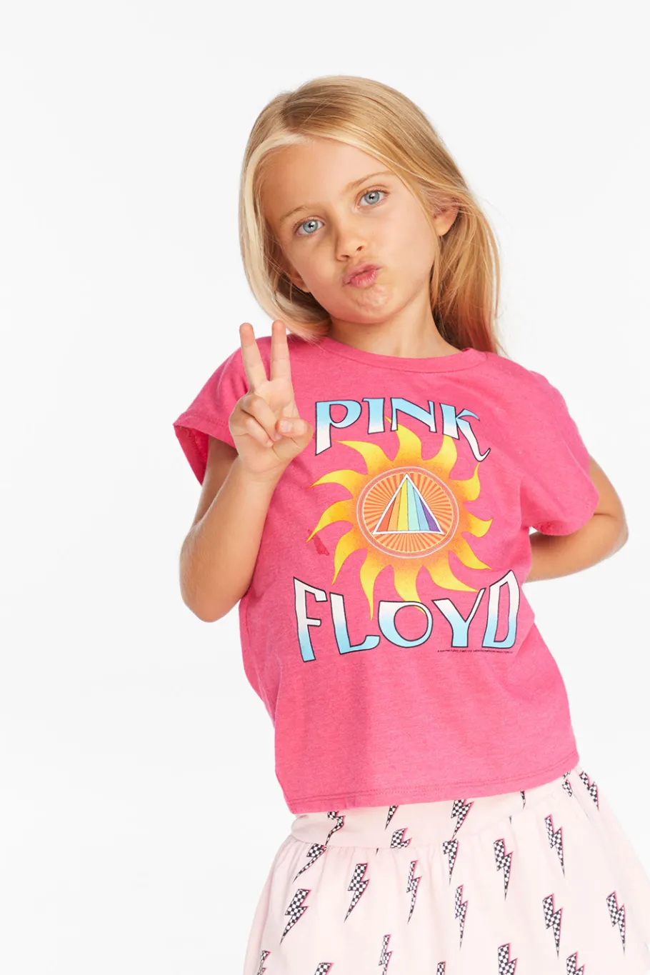 Online Chaser Brand Pink Floyd Prism Sun Girls Tee